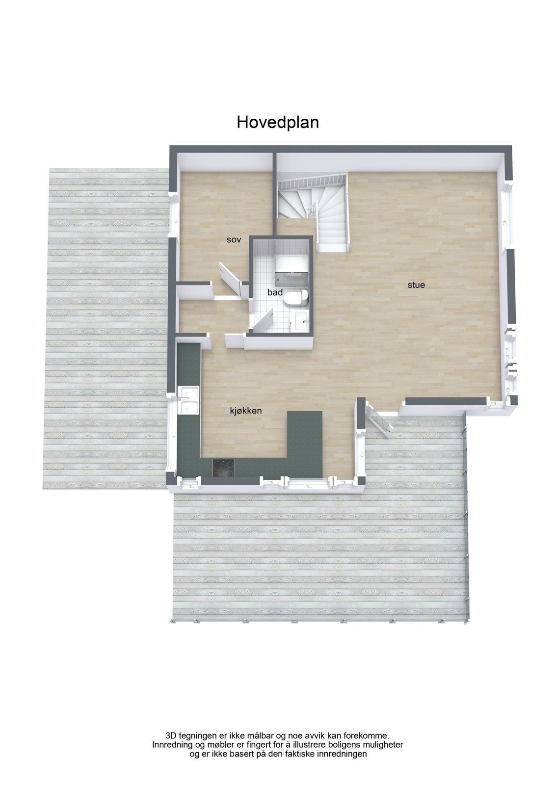 Planløsning hovedplan Galleribilde