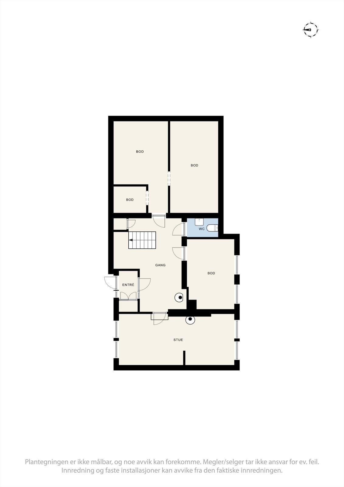 Plantegning underetasje. Galleribilde