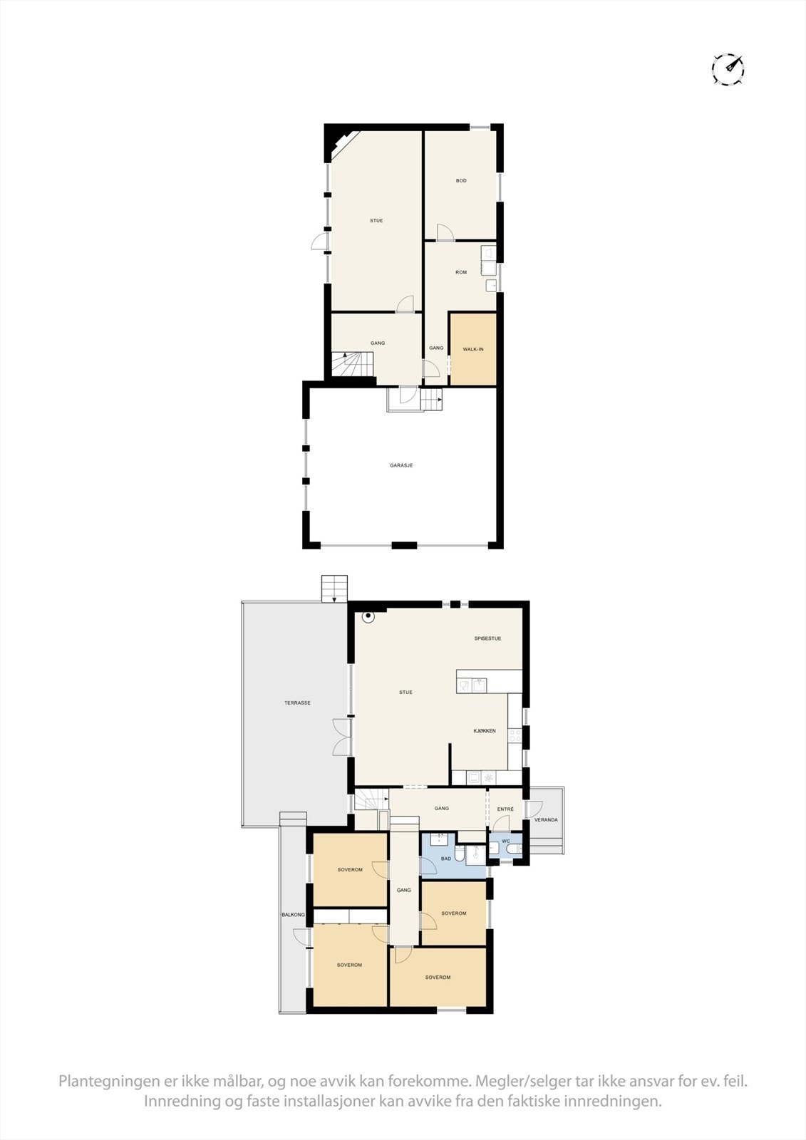 Boligen strekker seg over to plan med en gjennomtenkt og familievennlig romfordeling. Galleribilde