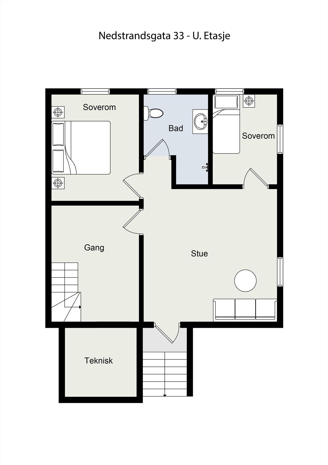 Plantegning kjeller Galleribilde