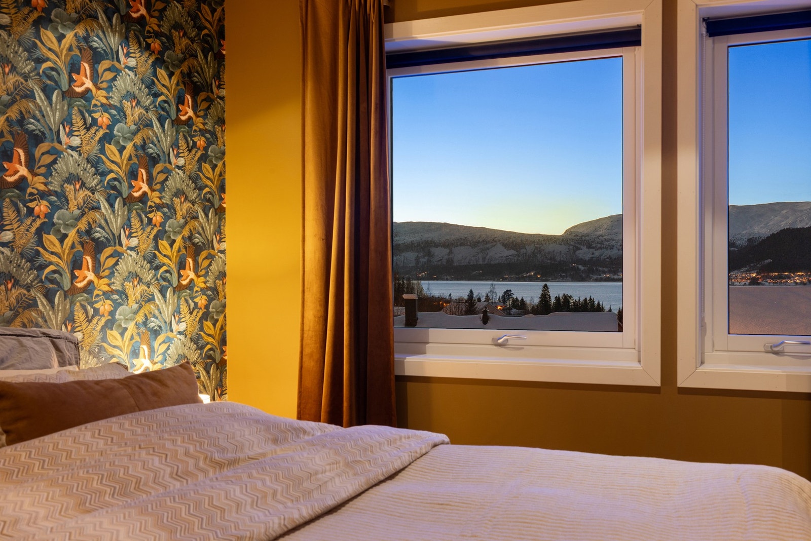 Fjordutsikt fra hodeputa. Foto: Marte Vibe Galleribilde