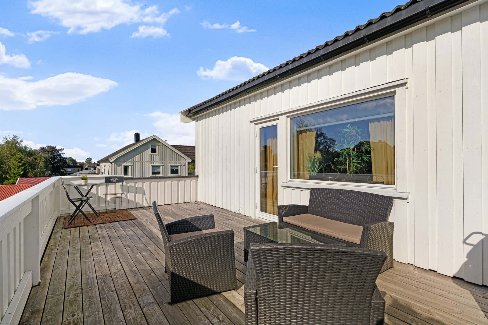 Balkongen er oppmålt til 23,8 kvadratmeter. Galleribilde