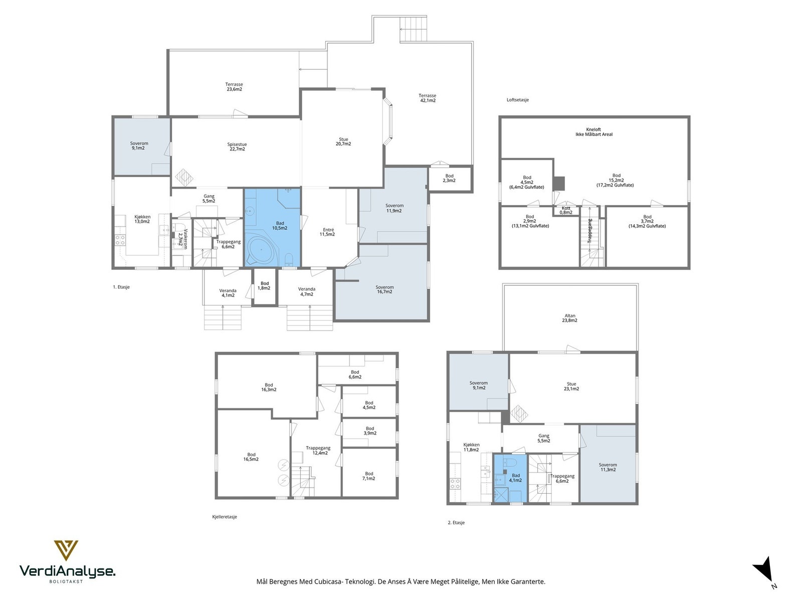 Planskisser med areal. Galleribilde
