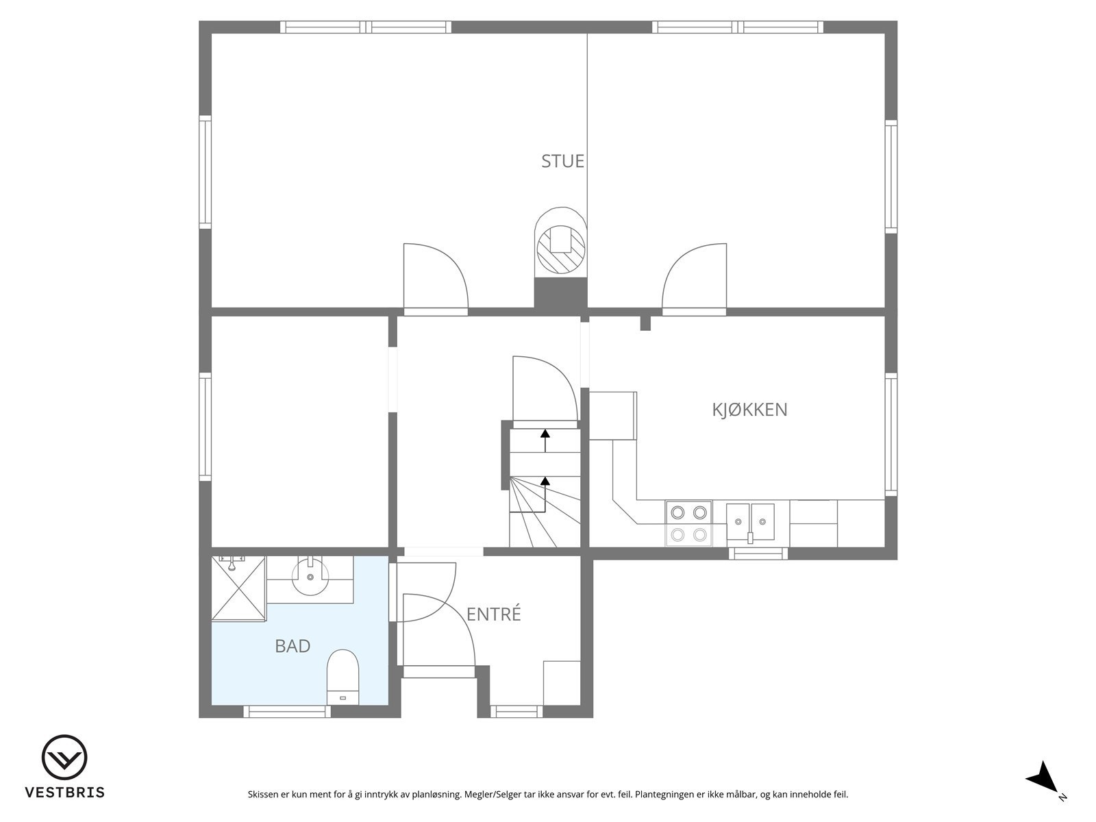 Planløsning 1.etasje. Galleribilde