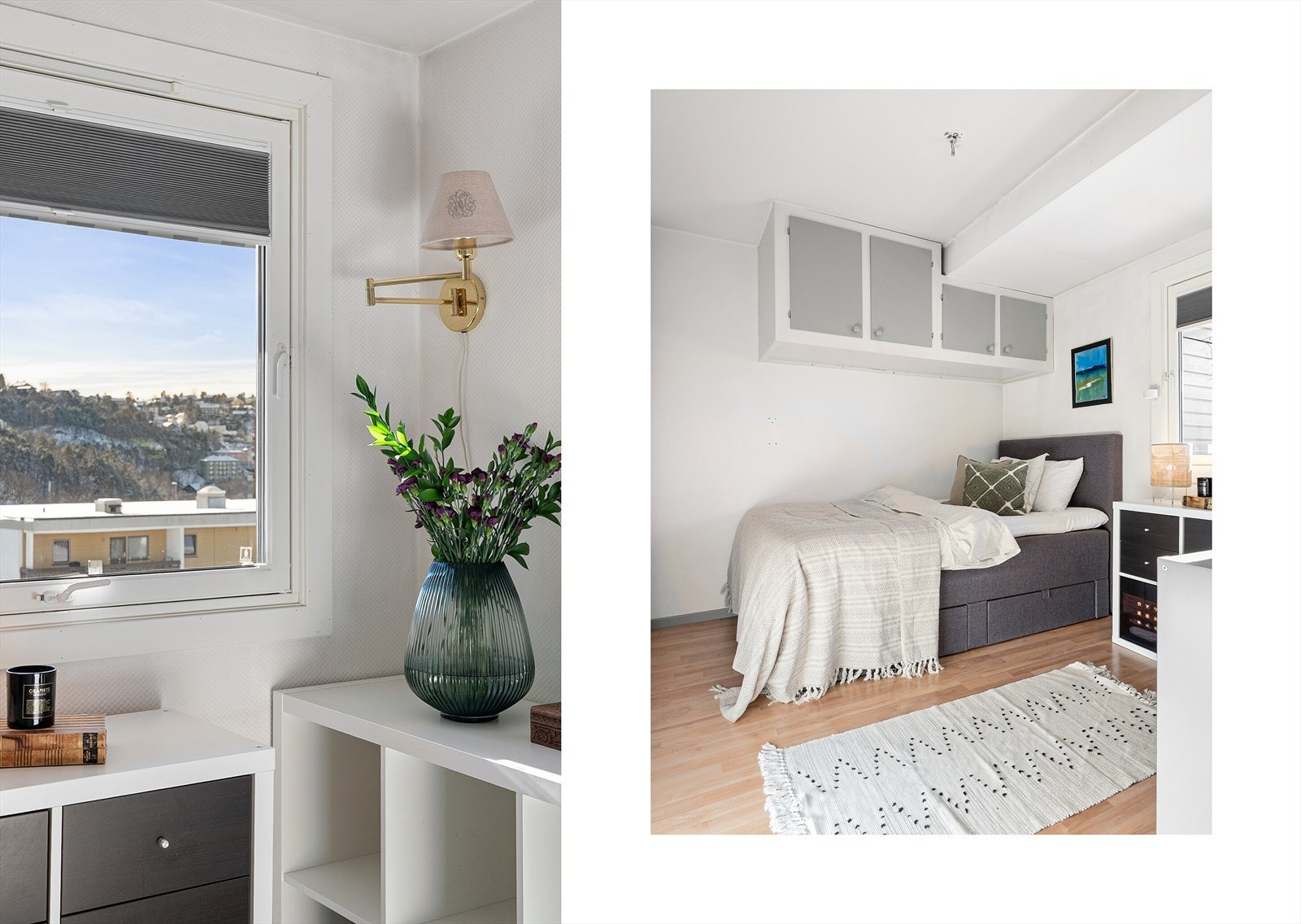 Store vindusflater slipper inn godt med dagslys og skaper en behagelig atmosfære. Galleribilde