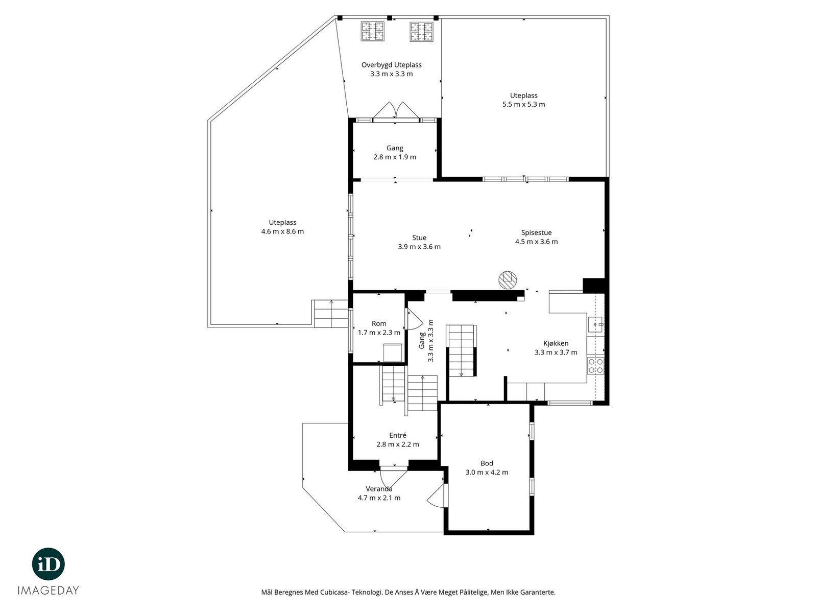 Plantegning 1. etasje Galleribilde