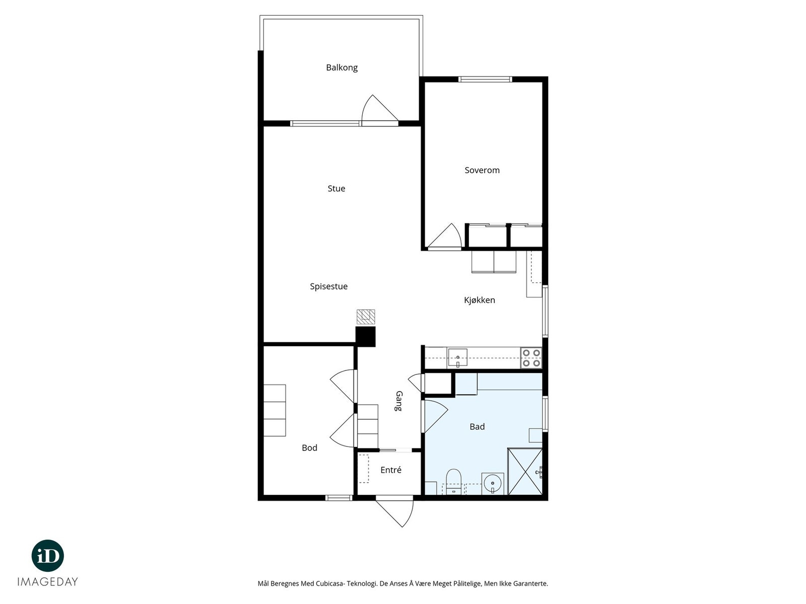 Plantegning utleiedel Galleribilde