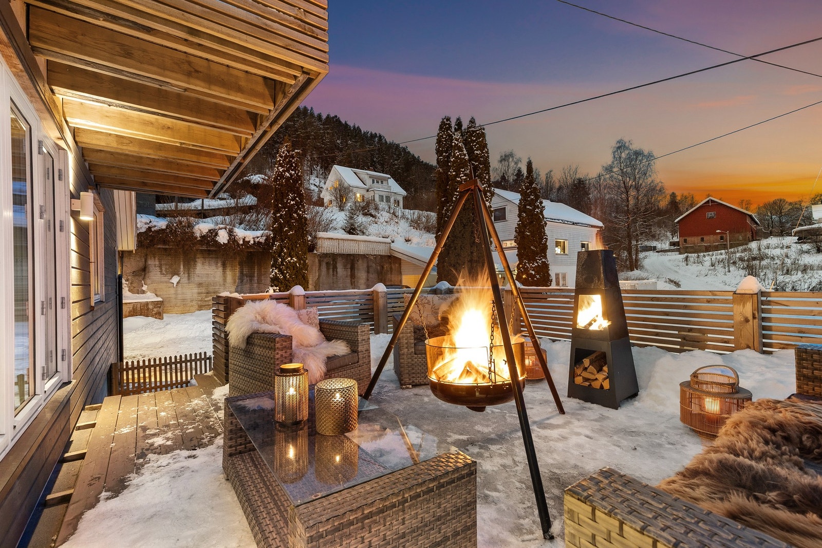 Kveldsstemning på terrassen Galleribilde