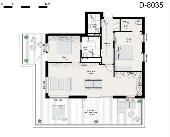 plantegning av bolig som leies ut Galleribilde
