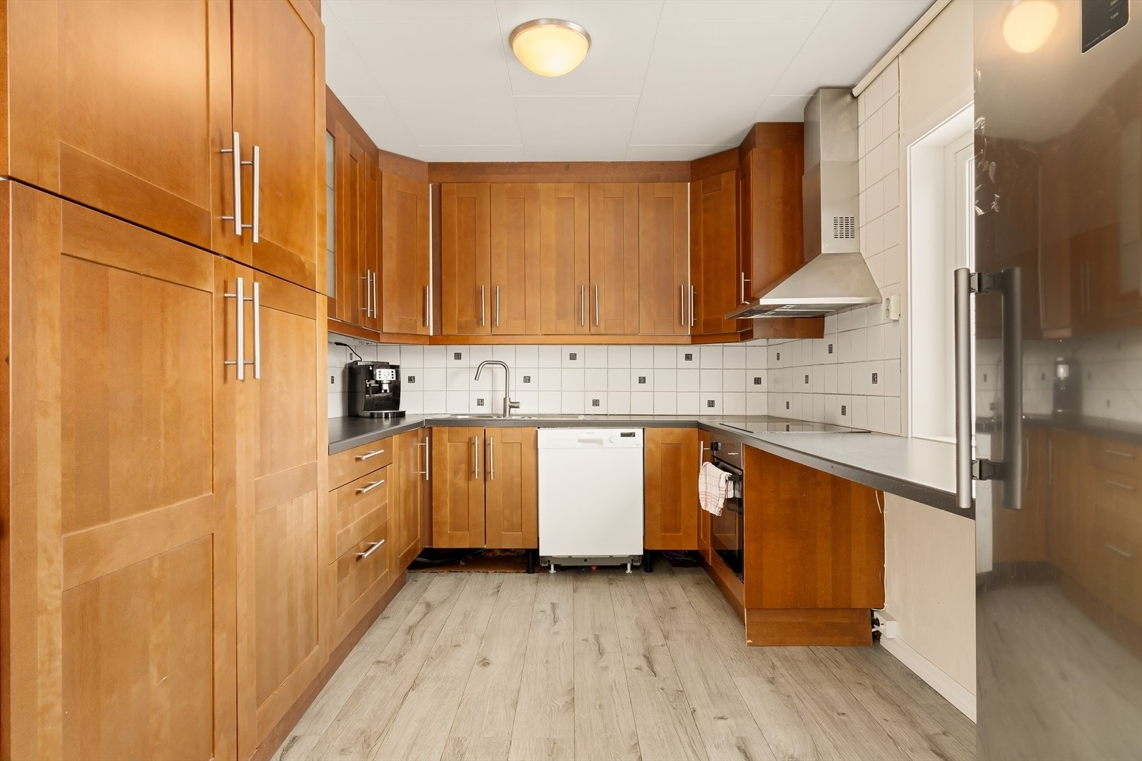 Her medfølger stekeovn, oppvaskmaskin, platetopp og ventilator. Galleribilde