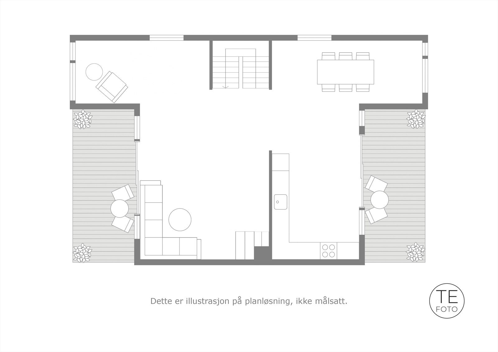 Plantegning andre etasje. Galleribilde