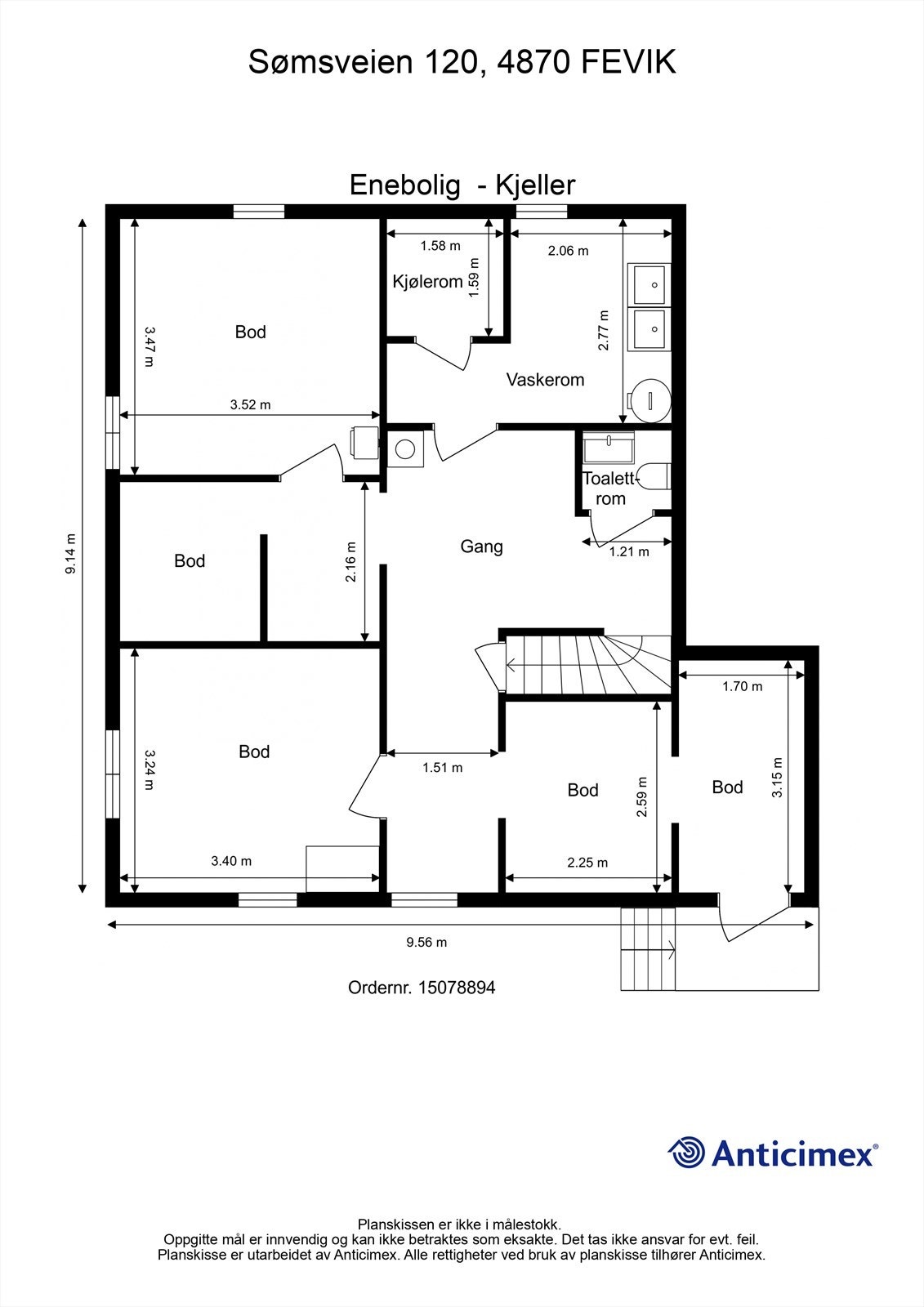 Plantegning underetasje Galleribilde