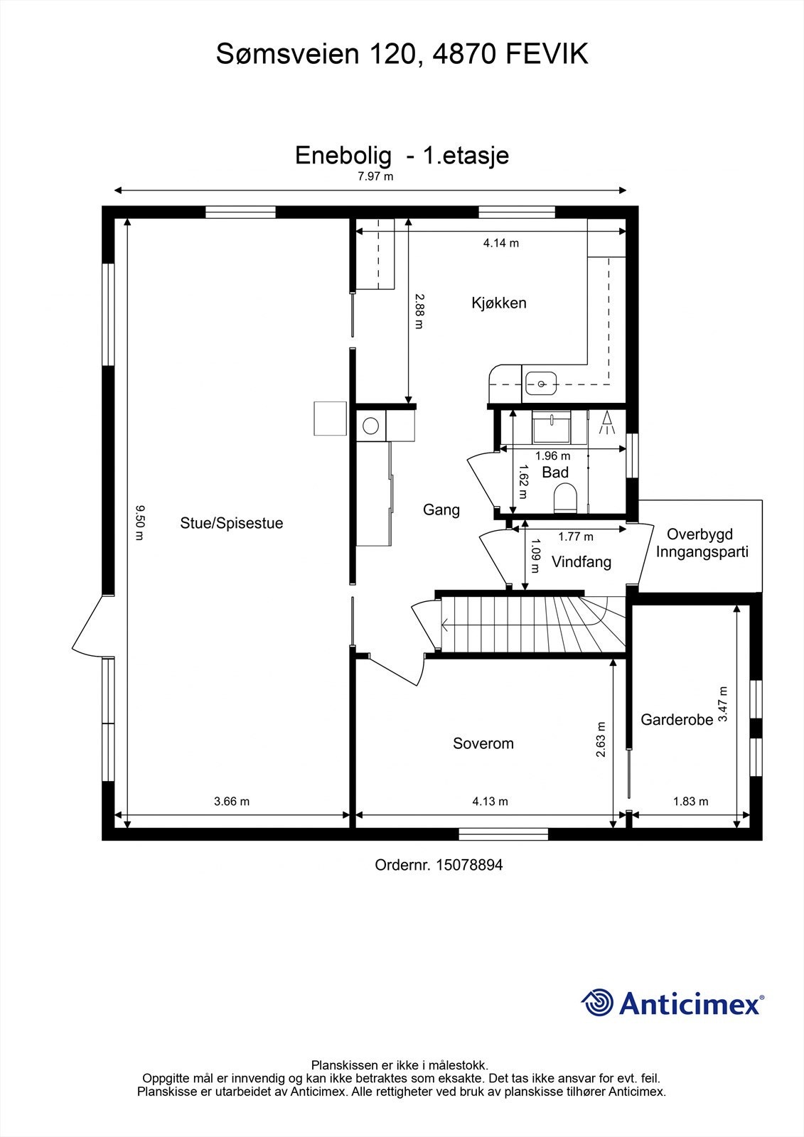 Plantegning 1. etasje. Galleribilde