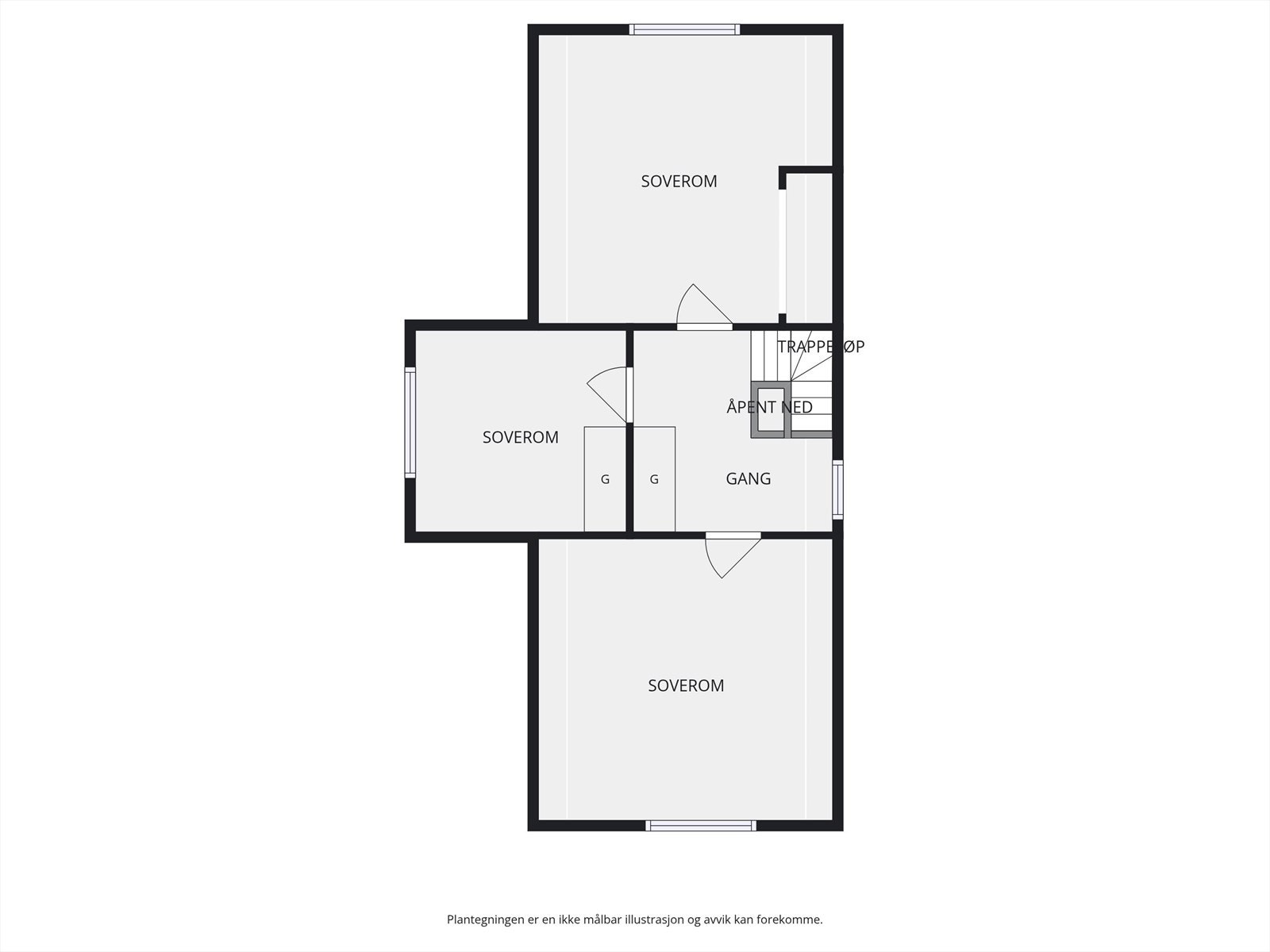 Skisse av øverste etasje Galleribilde