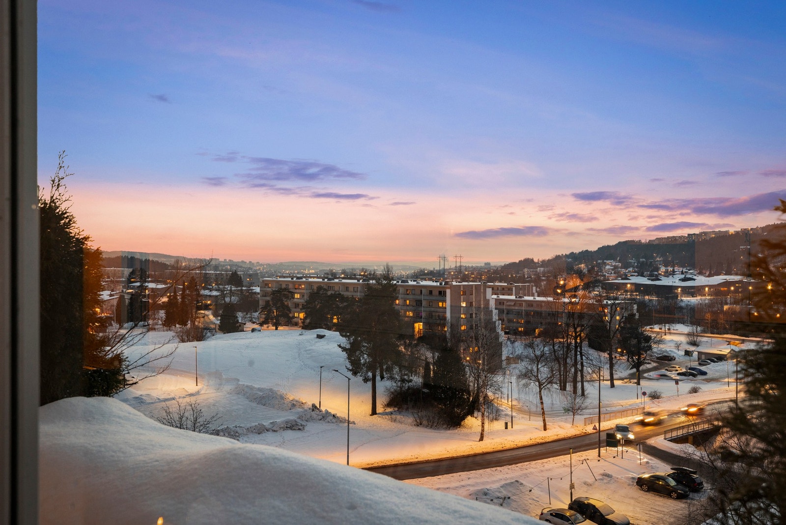 Flott kveldsutsikt Galleribilde