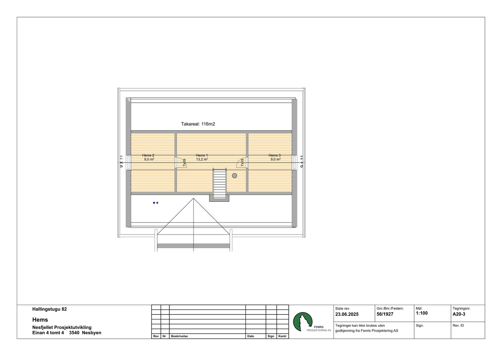 Plantegning hemsetasje Galleribilde