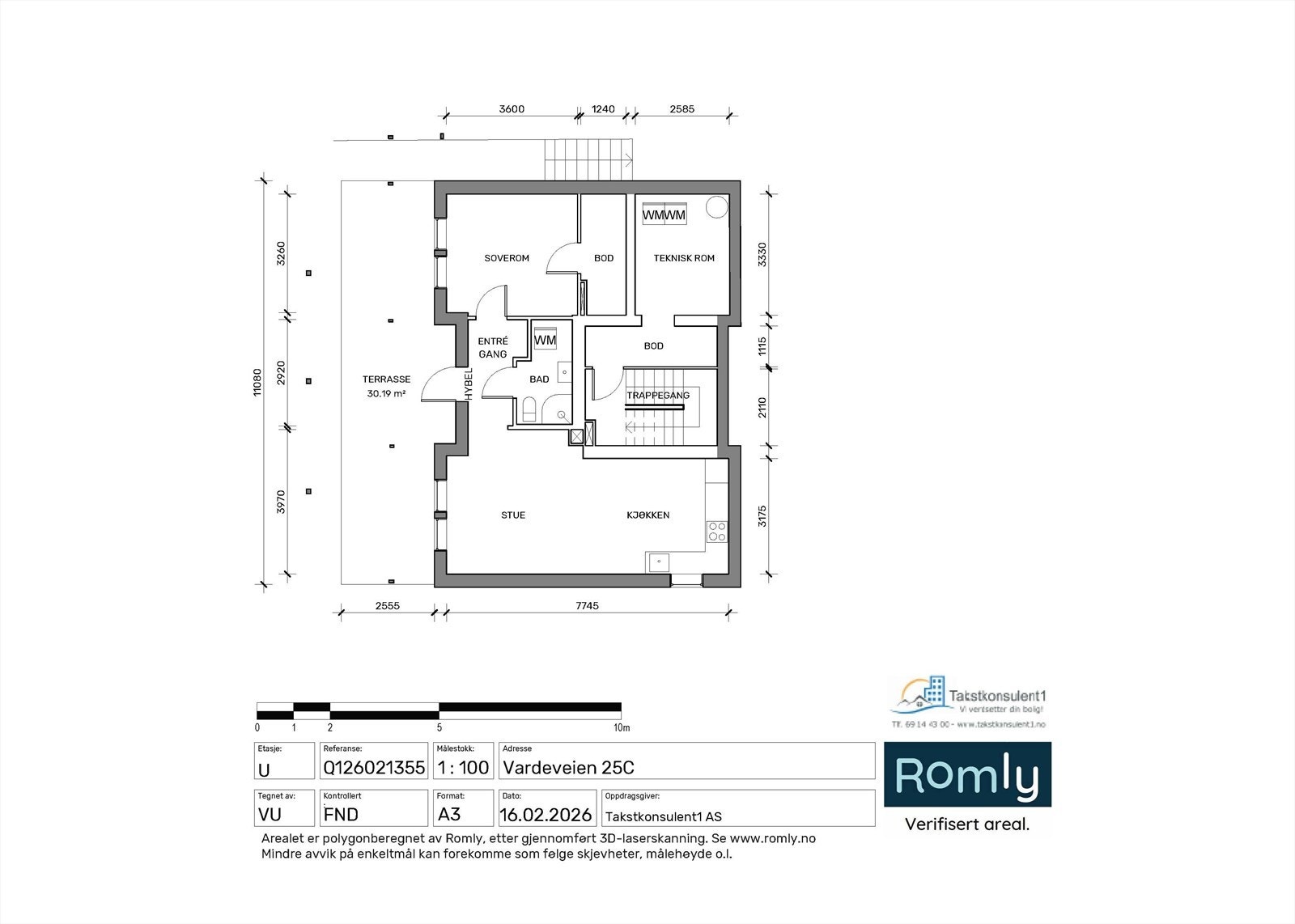 Plantegning underetasje. Galleribilde