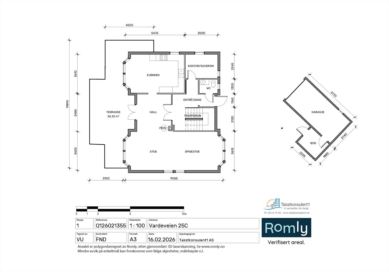 Plantegning 1. etasje. Galleribilde