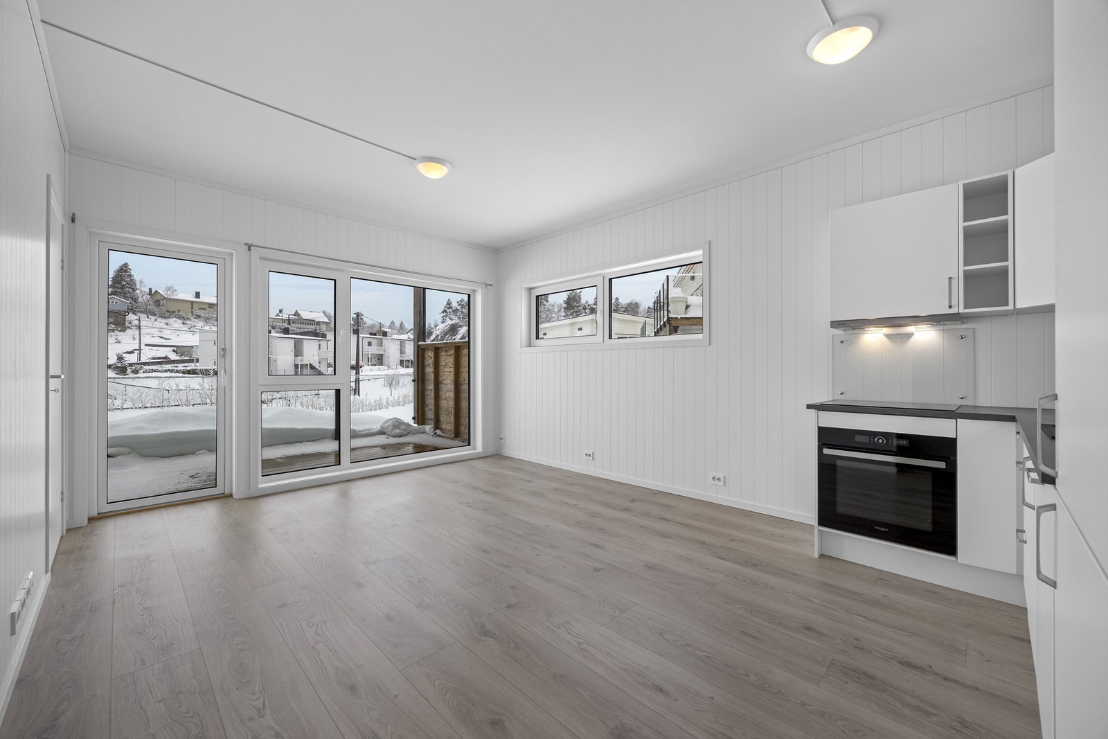 Stue/kjøkken i åpen løsning. Galleribilde