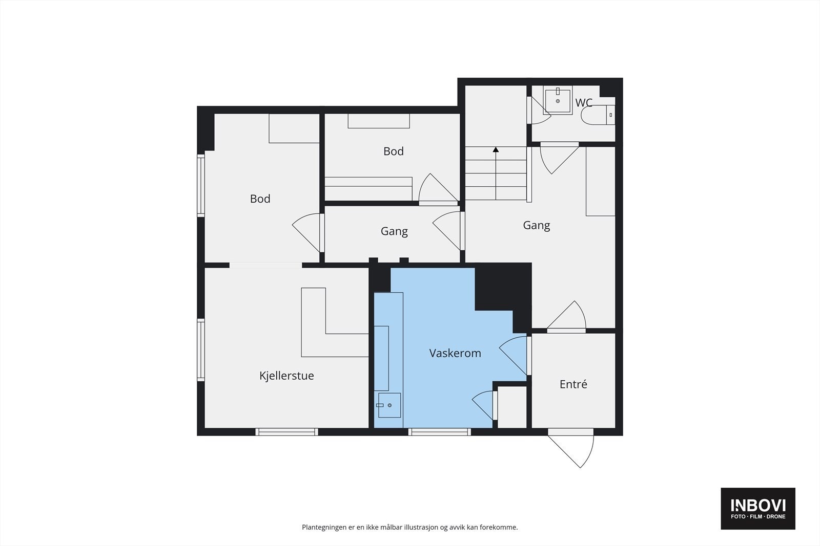 Plantegning underetasje Galleribilde