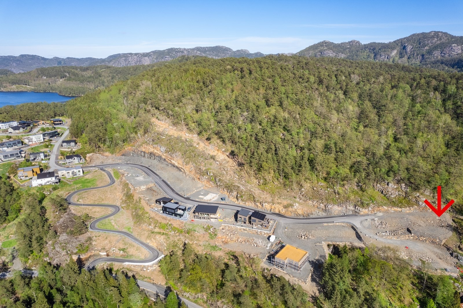 Tomt nr 16 ligger helt på enden. Galleribilde