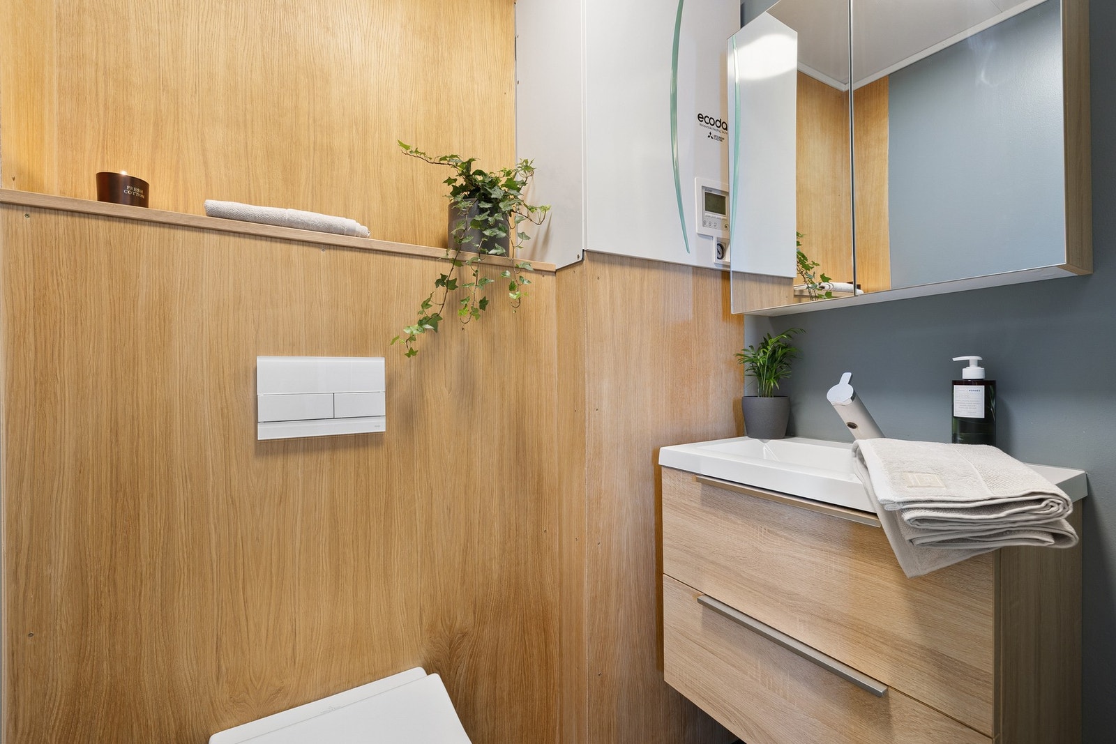 Her har man også et praktisk og adskilt toalettrom. Galleribilde