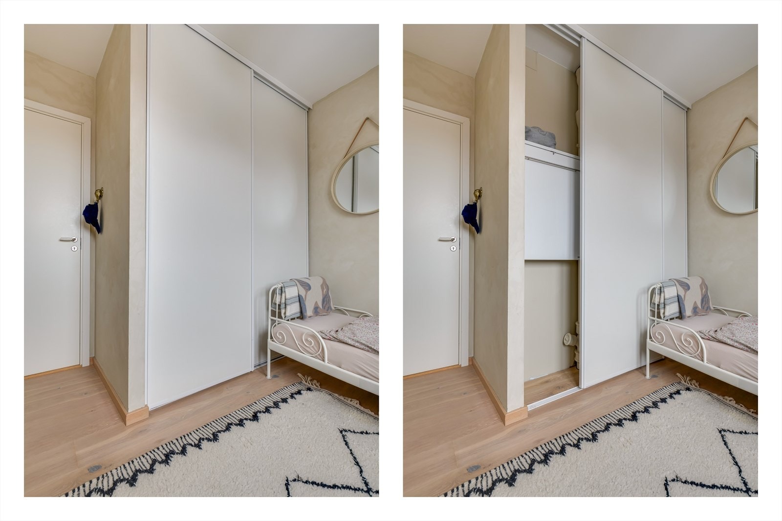 Integrert stellebord i garderobeskapet Galleribilde