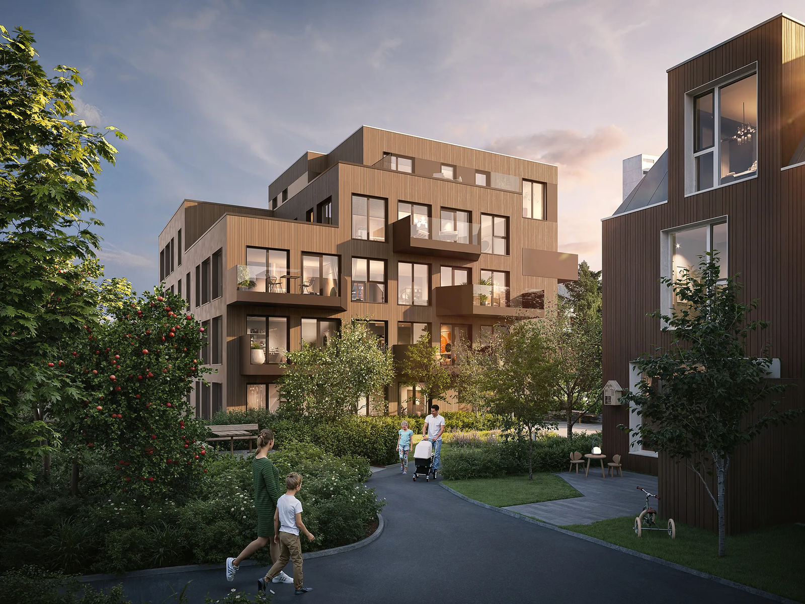 Velkommen til Botanika! Leilighet H305 ligger skjermet til i byggets 3. etasje. Samtlige illustrasjoner er ment å gi et generelt inntrykk og kan avvike fra faktisk utførelse og leveranse. Galleribilde