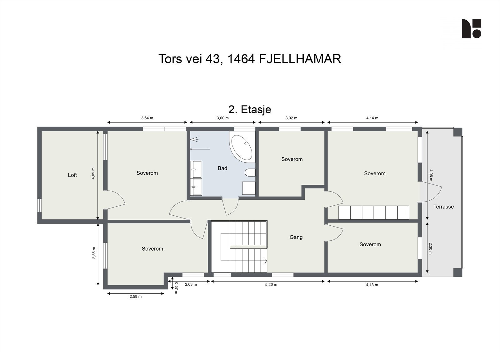 Plantegning - 2. etasje Galleribilde
