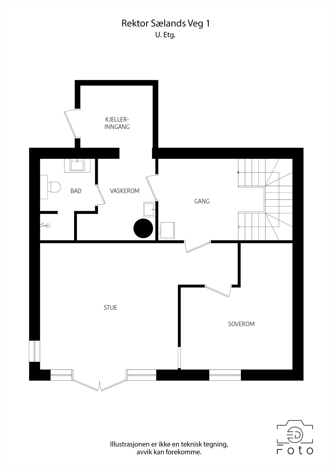 Plantegning slik boligen fremstår i dag Galleribilde