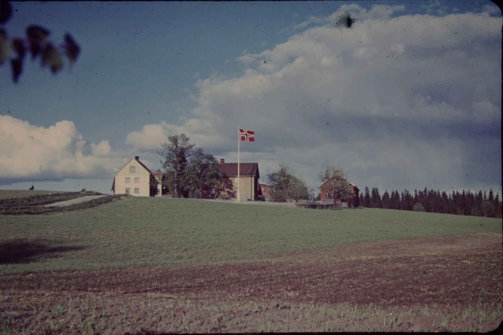 Privat historisk gårdsbilde fra 50-tallet Galleribilde