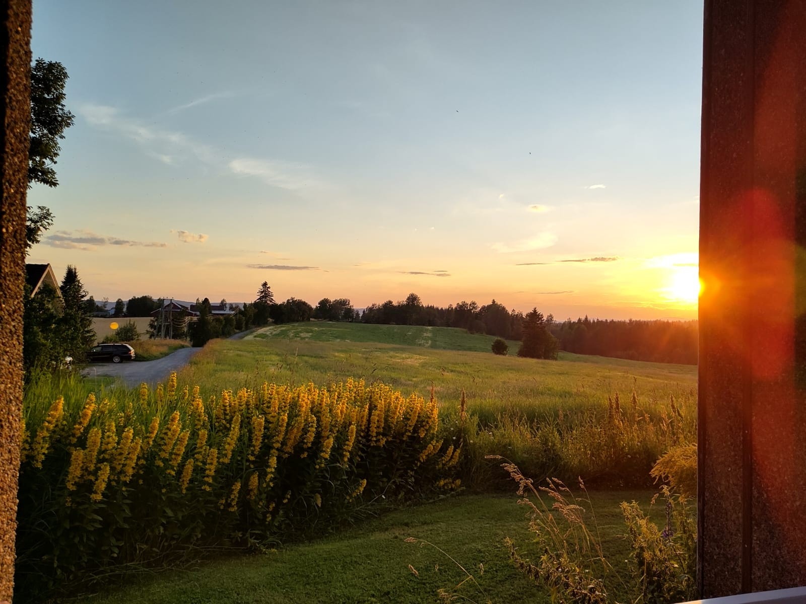 Kveldssol fra terrassen, privat bilde Galleribilde