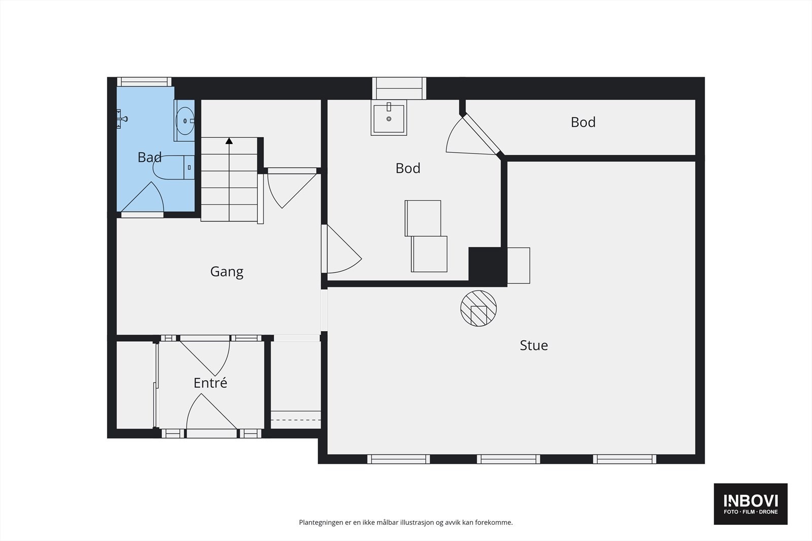 Plantegning underetasje Galleribilde