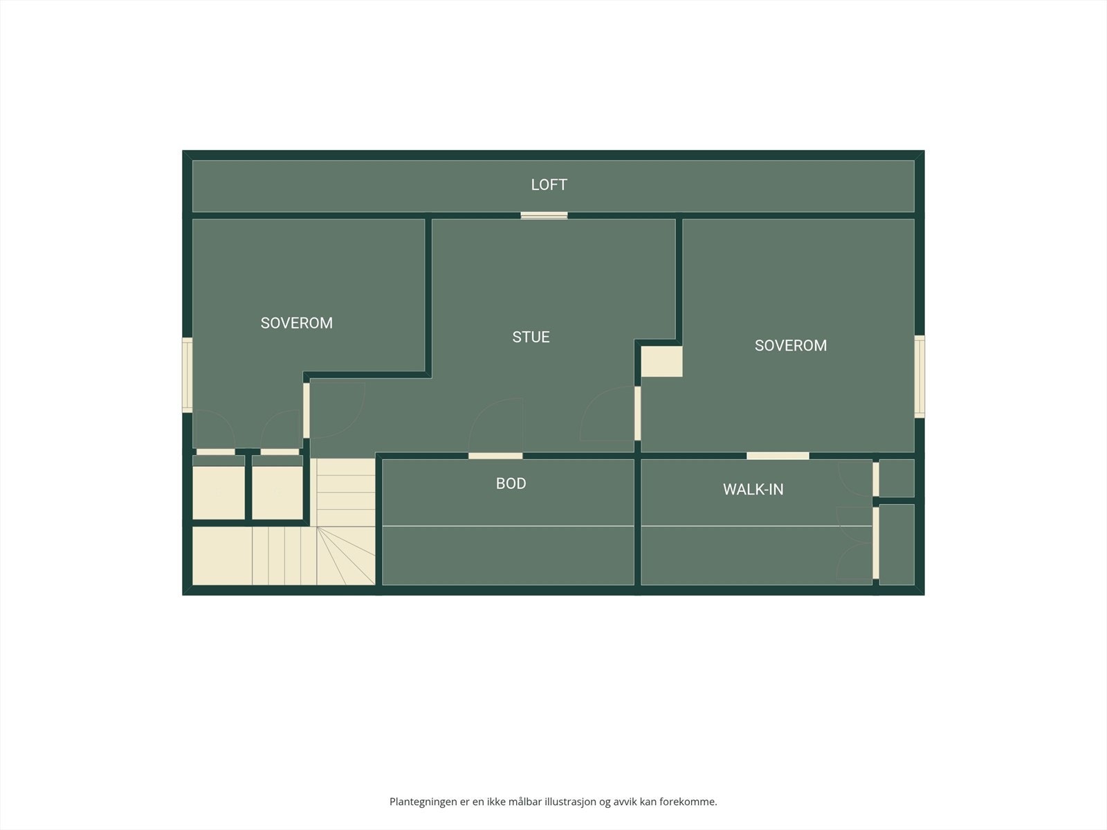 Plantegning - Loftetasje. Galleribilde