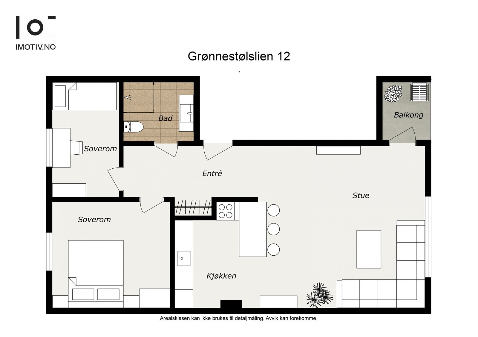 - Plantegning. I tillegg disponerer leiligheten to eksterne boder - Galleribilde