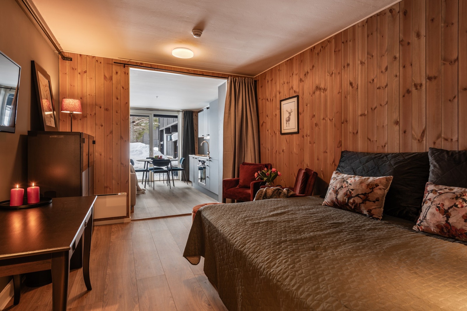 Leiligheten egner seg godt til utleie, som administreres gjennom hotellet Galleribilde