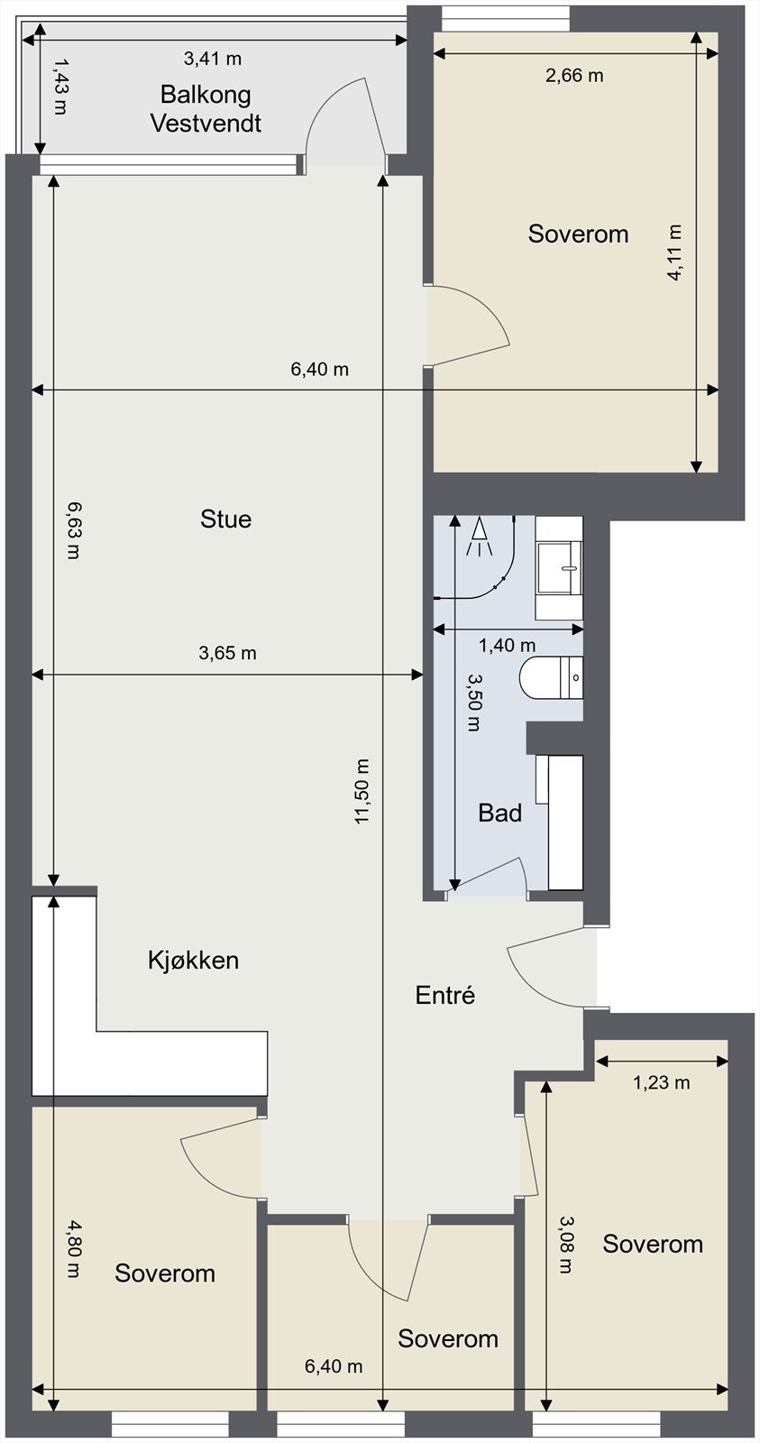 Alternativ plantegning. Galleribilde