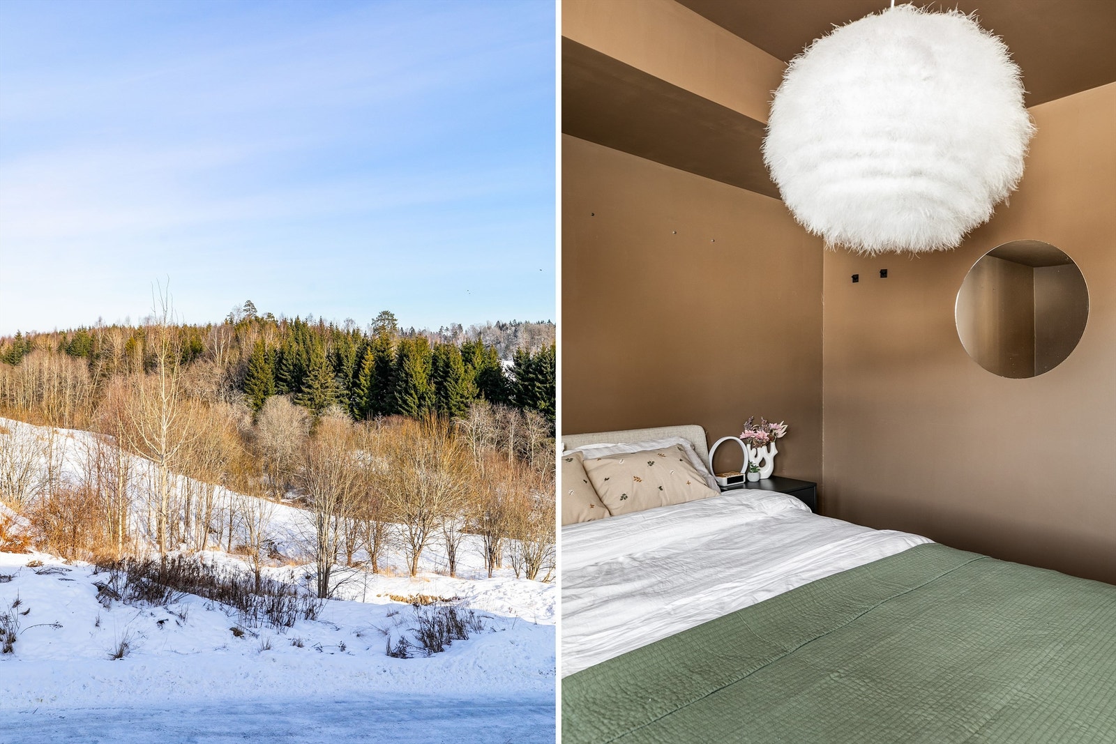 Fin naturutsikt sees fra begge soverom. Galleribilde