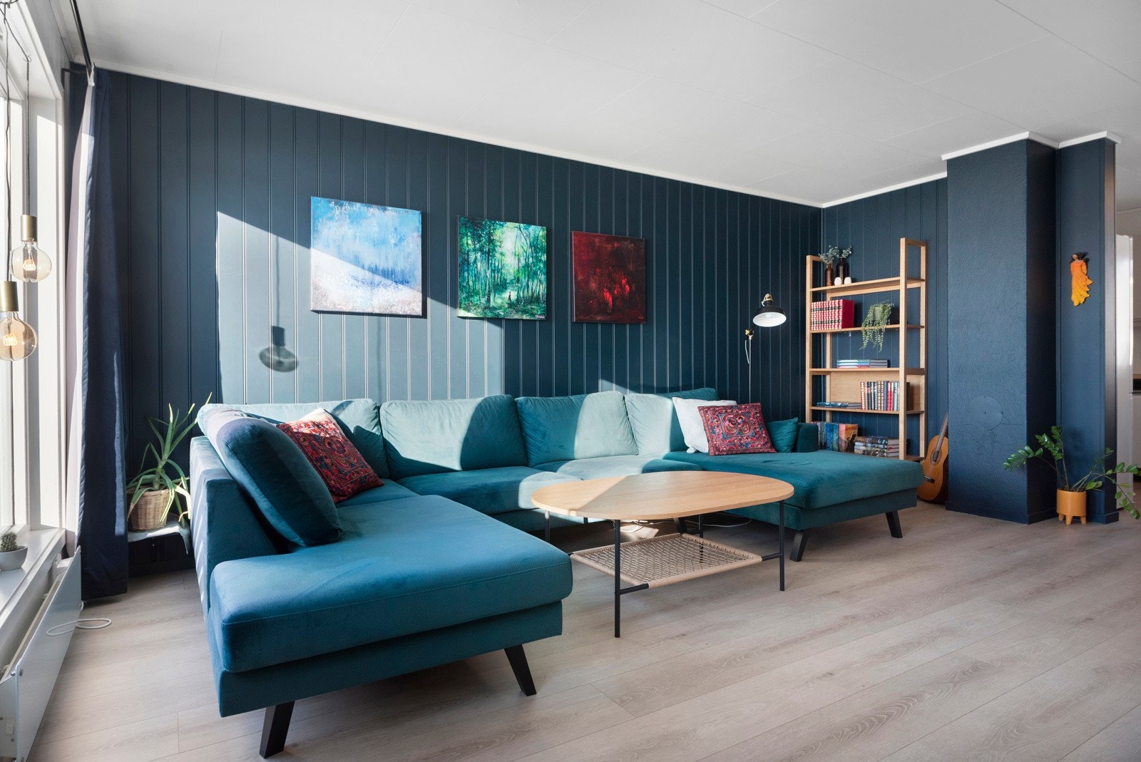 Pipe, hvor man enkelt kan sette inn vedovn. Galleribilde