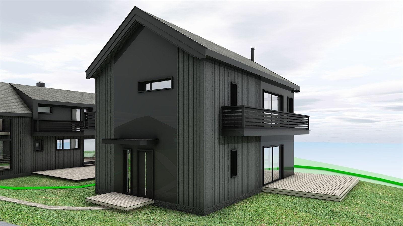 Bilde er kun ment som et illustrasjonsbilde for hvordan det oppførte huset kan se ut. Galleribilde