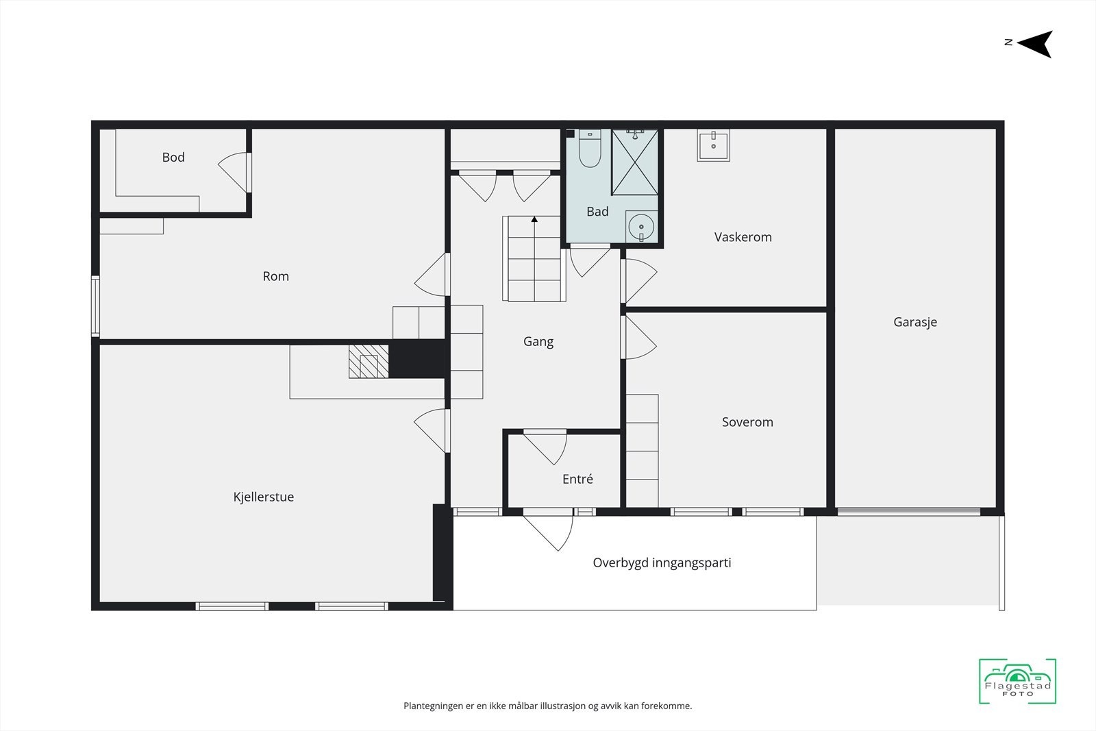 Plantegning underetasje Galleribilde