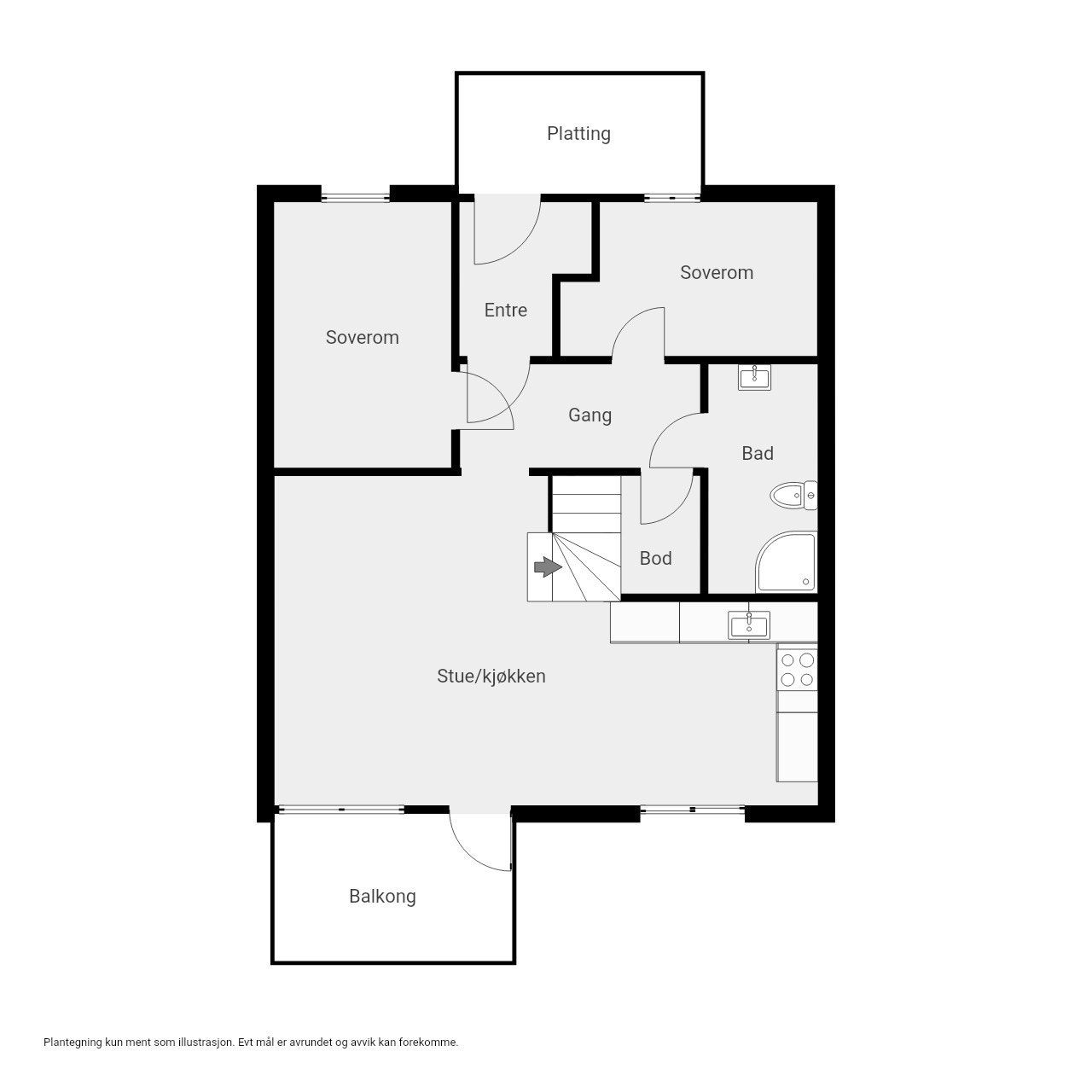 Plantegning 2. etasje Galleribilde
