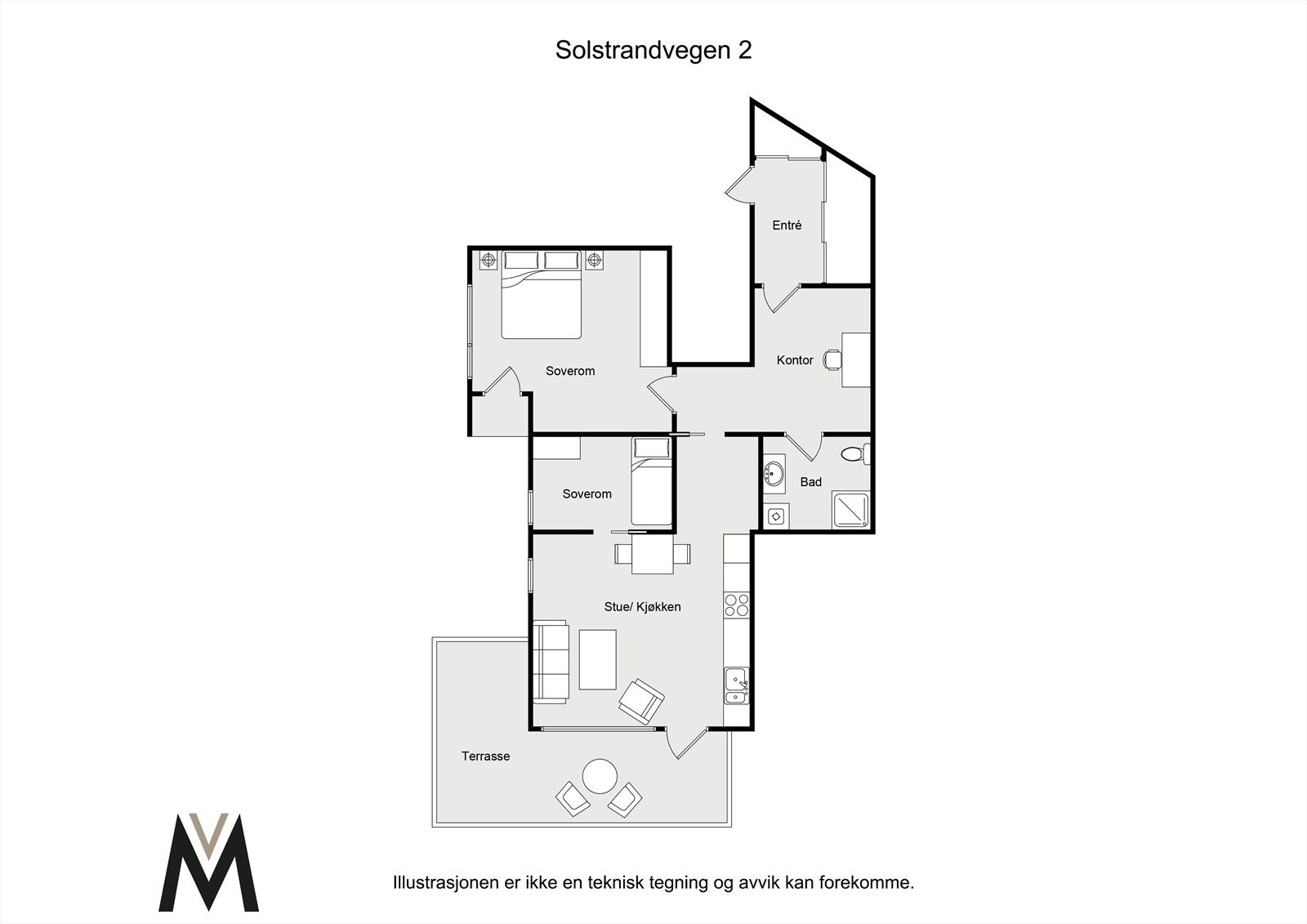 Plantegninger for leiligheten. Galleribilde