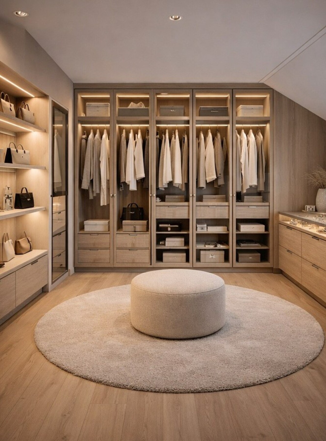 Walk-in closet som er digital stylet for å gi inspirasjon. Galleribilde