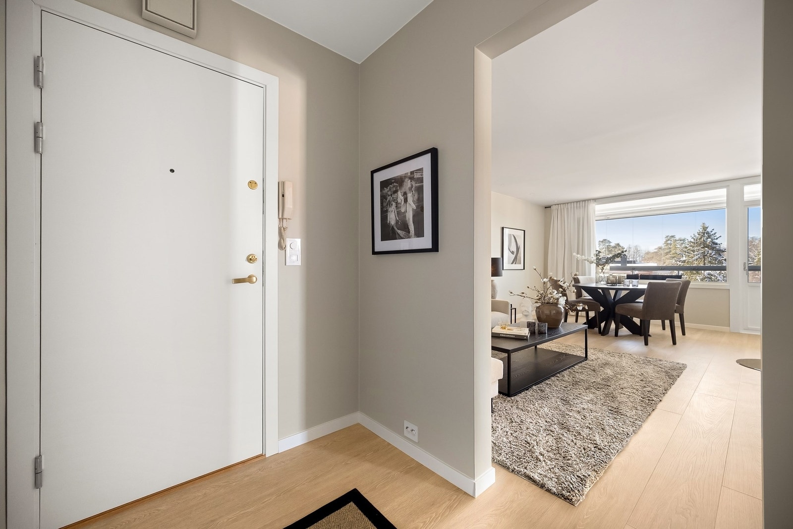 Entrédøren er brann- og lydklassifisert for økt trygghet og komfort. Galleribilde