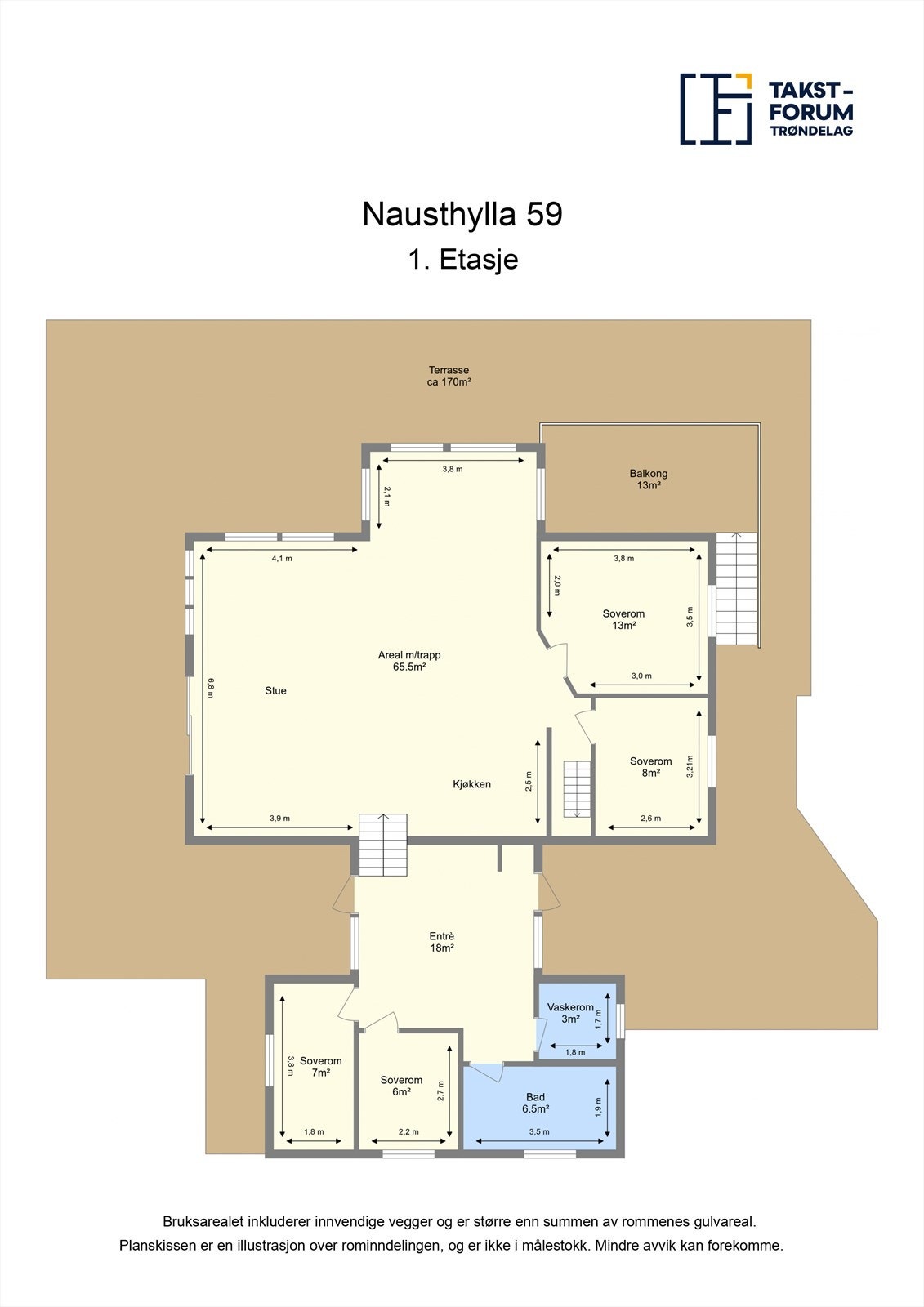 Planskisse 1. etasje. Galleribilde