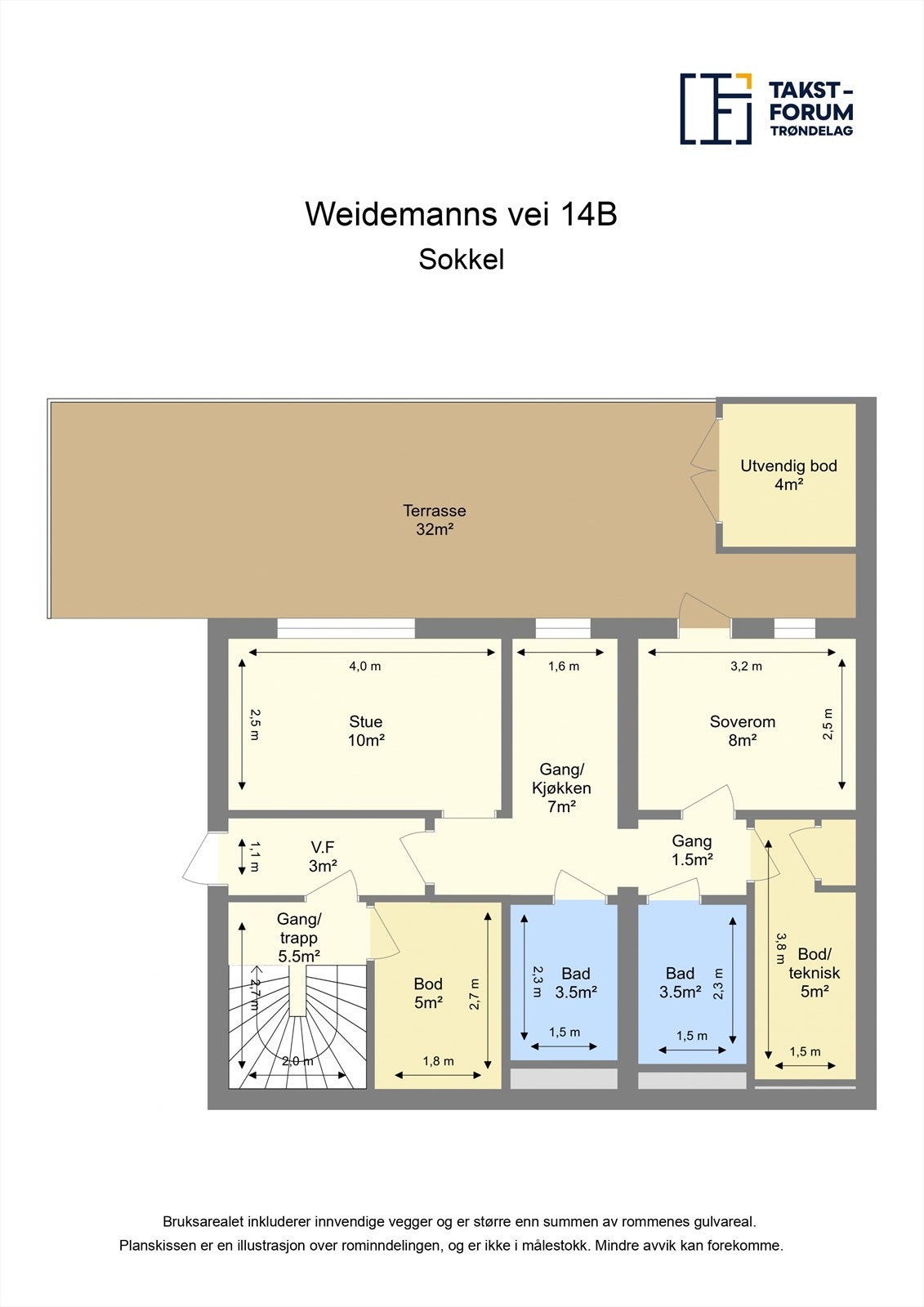 Planskisse sokkel. Galleribilde