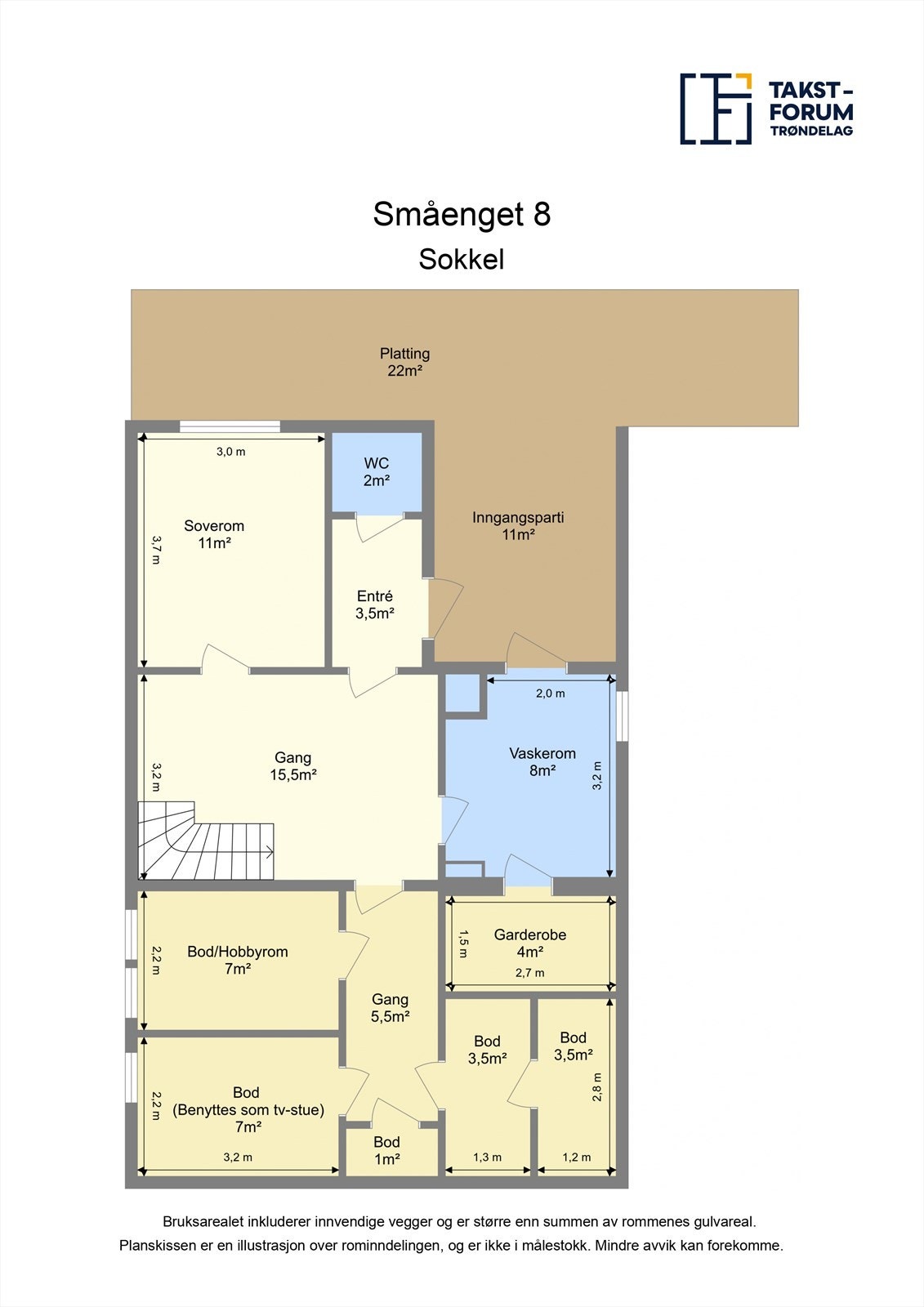 Planskisse sokkel. Galleribilde