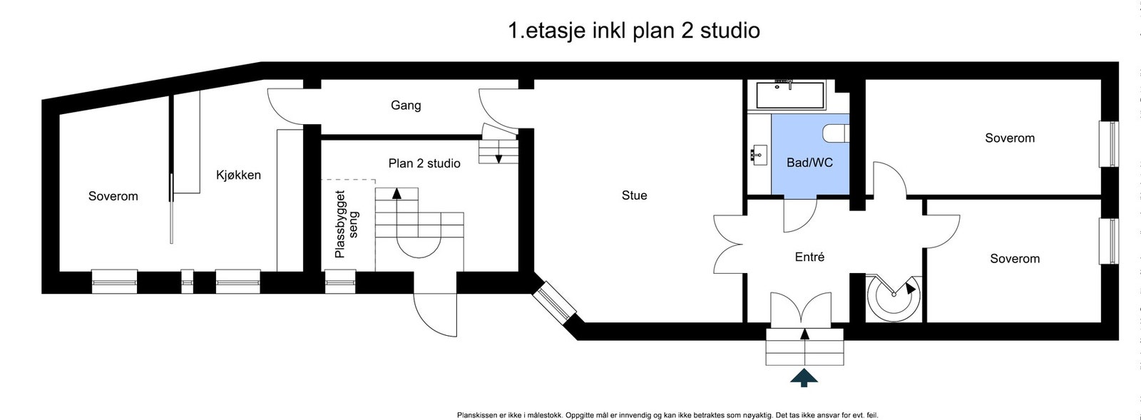 Plantegning 1 etasje Galleribilde