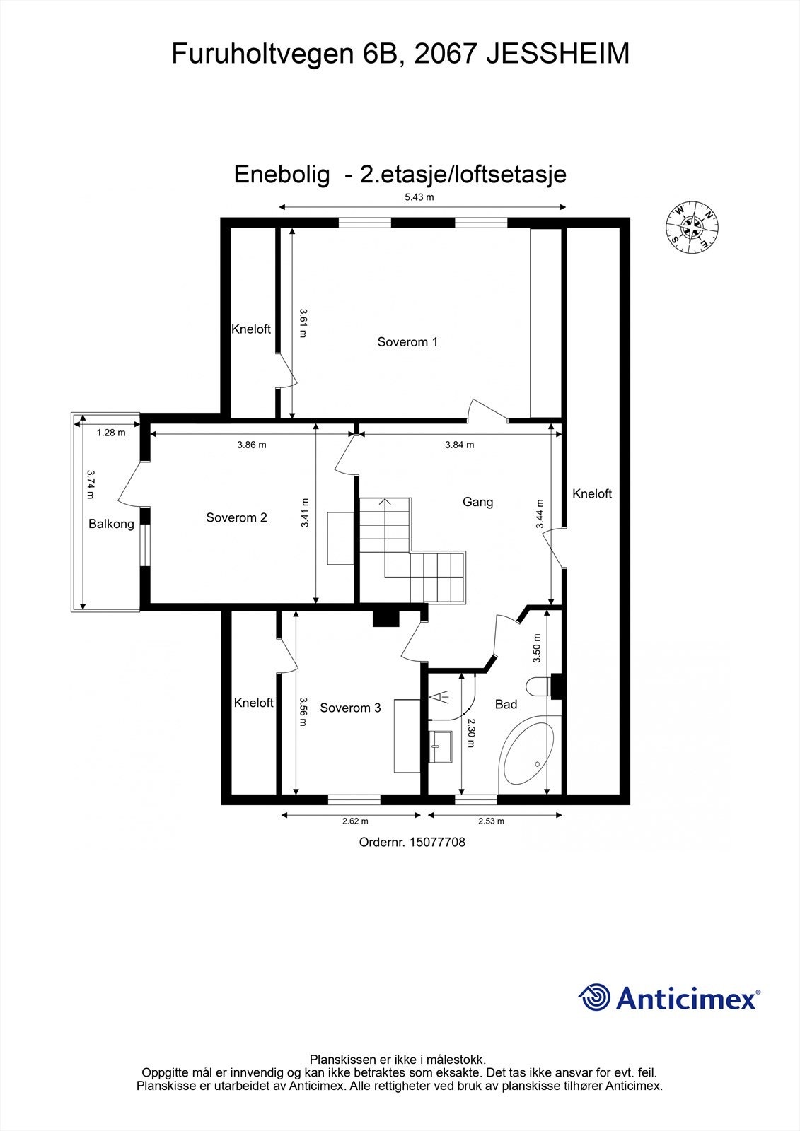 Plantegning 2. etasje Galleribilde